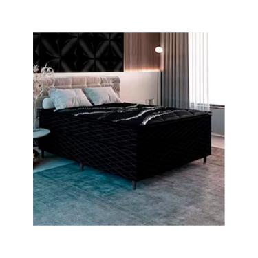 Imagem de Cama Box De Casal New Itália Black Pillow Top D26 Umaflex Preto