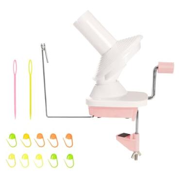 Imagem de DUPDMKIN Enrolador De Fios Manual Para Crochê Com Marcador Ponto E Acessórios (Rosa)