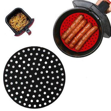 Imagem de Forma Para Airfryer De Silicone Tapete Reutilizável Antiaderente - SKM