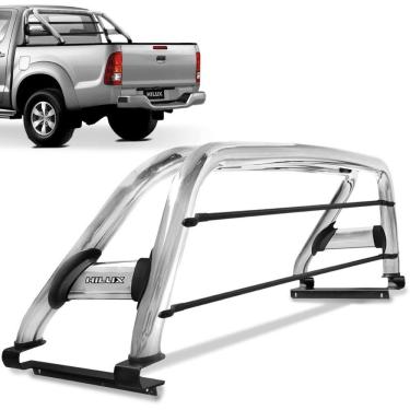 Imagem de Santo Antonio Hilux 2005 a 2015 Duplo Cromado Com Barra