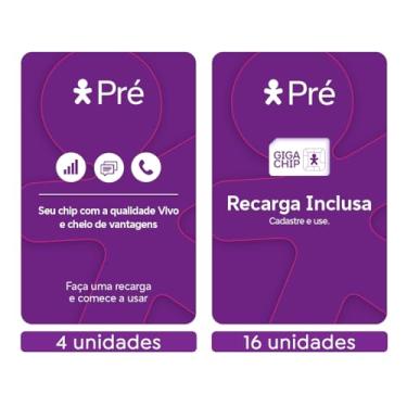 Imagem de Chip Vivo Pré Kit 20: 4 sem recarga + 16 c/ $10 Recarga