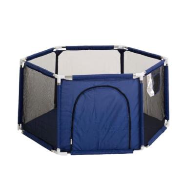 Imagem de Cercadinho Hexagonal PlayPen para Bebê, 126x108x66 cm, Rosa e Azul (AZUL)