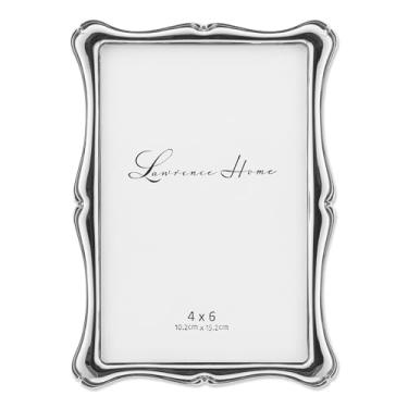 Imagem de Lawrence Frames 710246 Moldura de metal prata romântica, 10 x 15 cm, prata