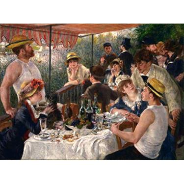 Imagem de Santhatela - Almoço na Festa dos Barqueiros de Pierre-Auguste Renoir - Tela Canvas para Quadro - 60x80 cm - Impressão Giclée - Impressionista - Indoor - Sem Moldura