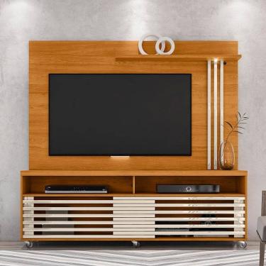 Imagem de Rack Com Painel Frizz Cinamomo/Off White - Madetec Móveis