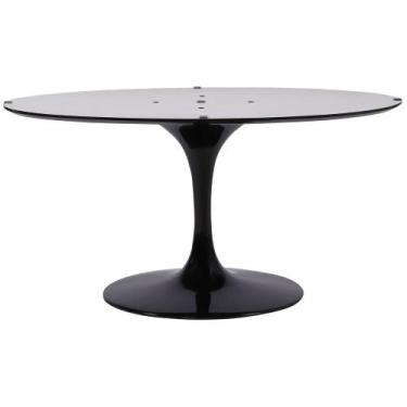 Imagem de Base de Mesa Jantar Saarinen Oval cor Preta para Tampo até 220cmx120cm
