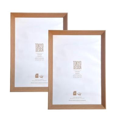 Imagem de Kit 2 Moldura A4 Porta Certificado Diploma Acetato 21x29,7cm - Mkt Mul