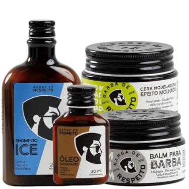 Imagem de Barba De Respeito Kit Barbudo Premium Efeito Molhado