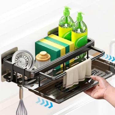 Imagem de Suporte Organizador de Pia com Porta-Bucha, Esponja e Cesto para Detergente