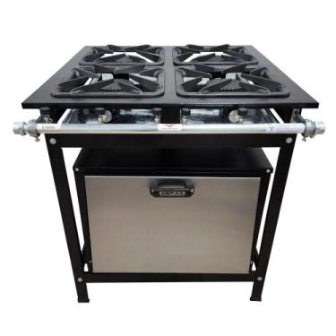 Imagem de Fogão 4 Bocas Simples Cefaz com Forno Linha Gold Alta Pressão CFZG-128