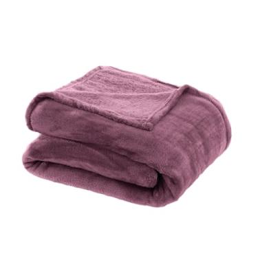 Imagem de Cobertor, Manta, Toque de seda, 180x220cm, 100% Poliester, Toque macio, 250g/m�, Altihaus, Alta durabilidade, Elegante, Conforto t�rmico (Vinho)