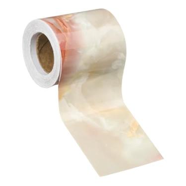 Imagem de HARFINGTON Borda de papel de parede de grão de madeira 5 cm x 5 m PVC autoadesivo texturizado adesivo de moldura impermeável papel de parede decorativo para chão porta mesa armários mesa, mesa, padrão