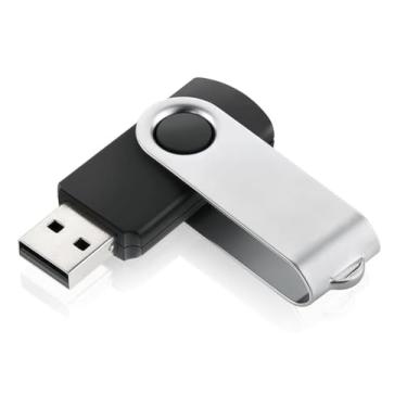 Imagem de Pendrive, USB 2.0, transmissão 6MB/s, leitura 15MB/s, compatível com PC, Notebook, TV, Carro, Portátil, Dados, Preto (64Gb)