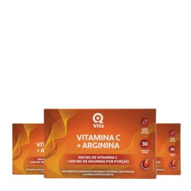 Imagem de Kit Vitamina C + Arginina 500MG QMaisVits 90 Cápsulas Softgel