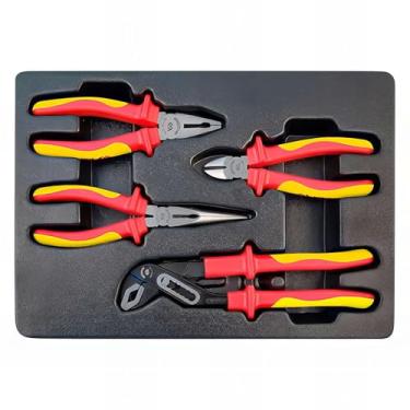 Imagem de King Tony 9-40604GP Jogo com 4 Alicates Isolados Vde Em Bandeja Plastica