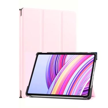 Imagem de Case Capa Magnética Sleep Compatível Para Xiaomi Redmi Pad Se 8.7 polegadas + Película de Vidro (Rosa)
