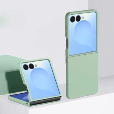 Imagem de Capa protetora para Galaxy Z Flip6 Candy Cute Skin Feel (para Galaxy Z Flip6/verde)