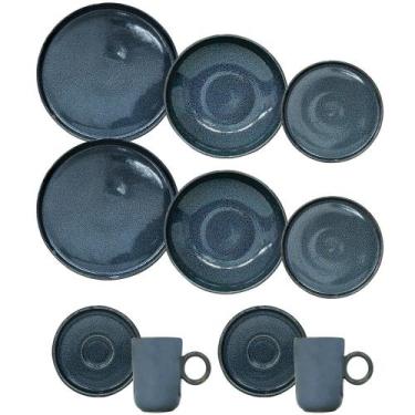Imagem de Aparelho de Jantar Cerâmica Stoneware Basic Dove 40 peças Porto Brasil