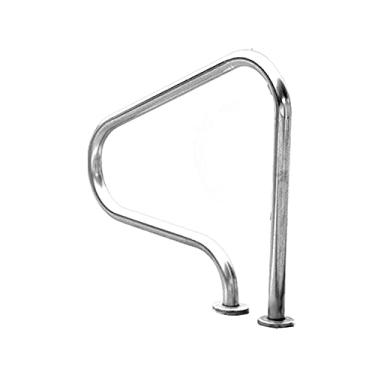 Imagem de Deck de corrimão de escada de piscina de aço inoxidável 304, instalação rápida, corrimãos de segurança de 3 dobras para entrada de piscina enterrada (2 peças) ()