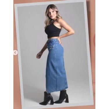 Imagem de saia jeans - taha modas