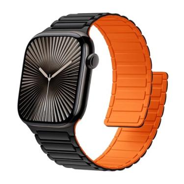 Imagem de Pulseira magnética para Apple Watch série 11/10/9/8/7/6/5/4/3/SE/3nd/Ultra3 de 49 mm, 46 mm, 44 mm, 45 mm, 42 mm, 41 mm, 40 mm, 38 mm, 40 mm, 38 mm, 4 mm, 4 mm, 4 mm, 4 mm, 4, SE/3nd/Ultra3