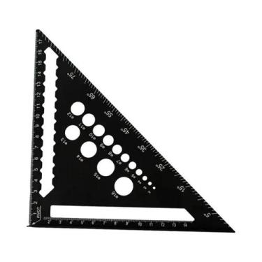 Imagem de Régua Triangular De Alumínio De 7 Polegadas, Transferidor De Ângulo, F