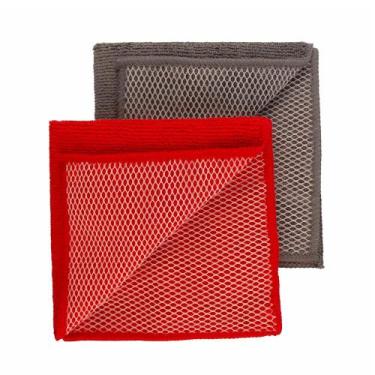 Imagem de Pano Microfibra Multiuso Vermelho E Cinza 29X29cm 2 Peças - Powermaid