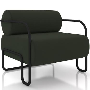 Imagem de Poltrona Decorativa Pés Industrial Moscou K01 Veludo Verde