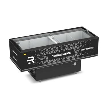 Imagem de Expositor Ilha Congelados Vanguard Top 2,00m Vidro Semi Curvo Eivt2000 220v - Refrimate