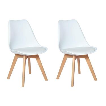 Imagem de Conjunto 02 Cadeiras Eames Wood Leda Design - Branca