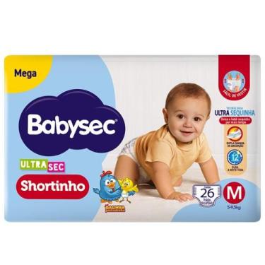Imagem de Fralda Descartável Babysec UltraSec Shortinho Mega Tamanho M 26 Unidad