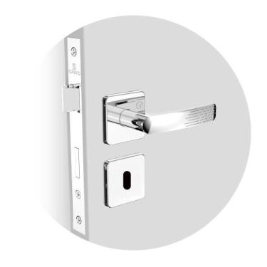 Imagem de Fechadura Interna Paliway Reta Roseta Quadrada Ros24 Cromado 40mm (40X