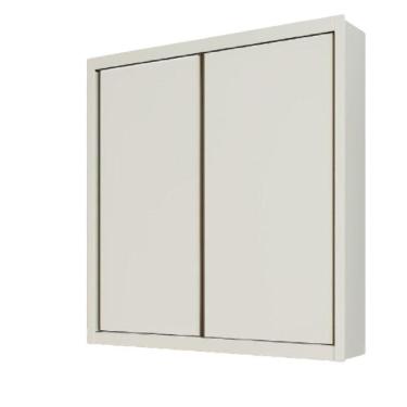 Imagem de Guarda Roupa Zurique Solteiro 2 Portas 4 Gavetas 100% Mdf Off White/off White