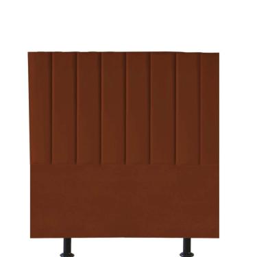 Imagem de Cabeceira Estofada Carla 100cm Solteiro Para Cama Colchão Box Quarto Suede Terracota Telha - Aurora Line