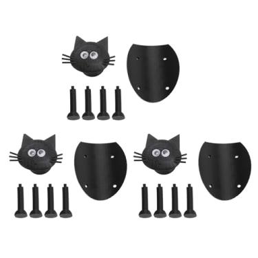 Imagem de Suporte para papel higiênico para gatos MUNEFE, suporte para rolo de papel higiênico para gatos pretos, suporte de armazenamento de papel higiênico para banheiros, cozinha,