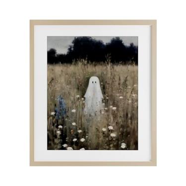 Imagem de Stupell Industries Estampa emoldurada floral Ghostie in Field Black Under Glass, design by LSR Design Studio, 53 x 43 cm