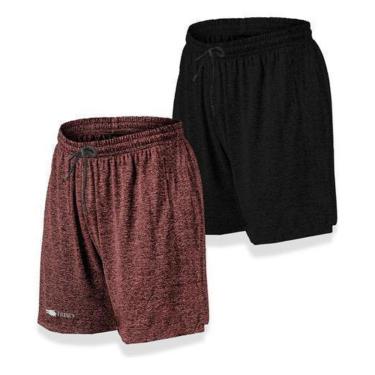 Imagem de Kit 2 Short Bermuda Leve Dry  Academia Treino-Masculino
