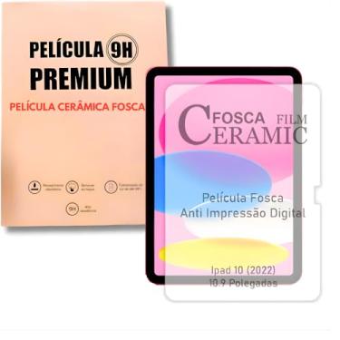Imagem de Película Cerâmica Fosca Tablet iPAD 10 Geração 10,9 Sensação de Papel, Anti-Relexo, Anti-Risco, Anti-Poeira e Não Deixa Marca De Dedo Na Tela