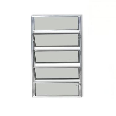 Imagem de Vitro basculante 100x80 1 secao aluminio brilhante - DL ESQUADRIAS LTD