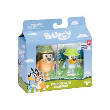 Imagem de Kit 2 Bonecos Colecionáveis 6cm Bluey - Pescaria com Vovô