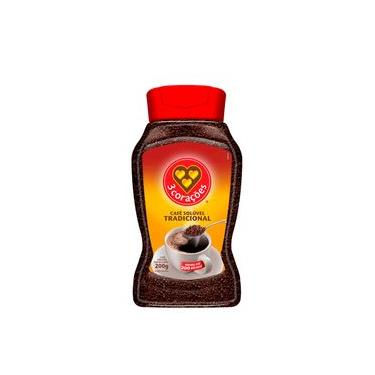 Imagem de Café Solúvel Granulado 3 Corações Tradicional Vidro 200g