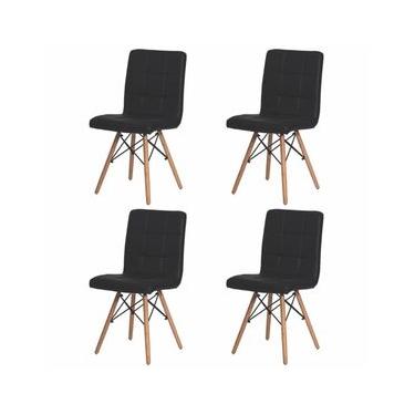 Imagem de Kit 4 Cadeiras Charles Eames Gomos Preta