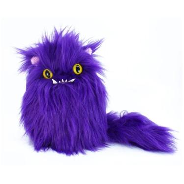 Imagem de Boneca de brinquedo de pelúcia Purple Cat Long 20 cm em algodão e pelúcia