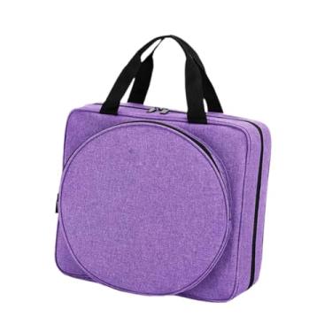 Imagem de Esquirla Bolsa para projetos de bordado, organizadora de materiais de bordado, estojo para bastidor e agulhas de tricô, Roxo