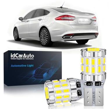 Imagem de idCarAuto Lâmpadas LED 194 168 2825 W5W T10 pacote com 2 – 6000K branco, 3030 chips, luzes de substituição interior/exterior do carro (para Ford Fusion (2005-2019))