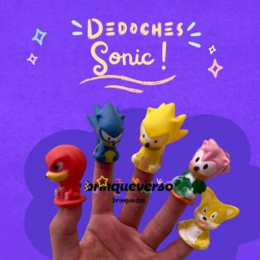Imagem de Coleção Dedoches Sonic. 5 unidades Sem Repetição de Personagens. - Bri