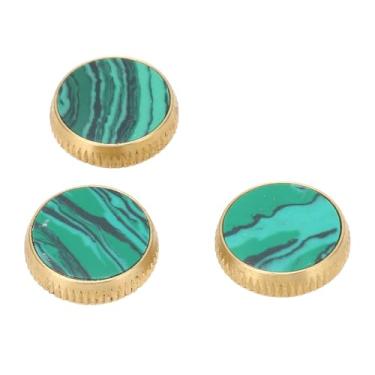 Imagem de RiToEasysports 3 Peças Tampa da Válvula Trompete Botão de Metal Verde Otimiza o Desempenho para Trompetistas Iniciantes (C310 Ouro)