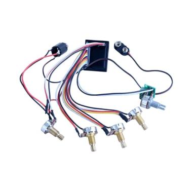 Imagem de Luwecf Circuito Pré-amplificador para Baixo Elétrico (substitui O Componente), Controle de Tom Ativo E Passivo Pré-cabeado para Captadores de Baixo, 2 Bandas