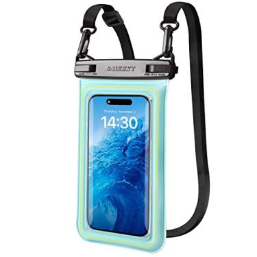 Imagem de Bolsa de telefone flutuante à prova d'água, capa de telefone IP68 à prova d'água com cordão ajustável para iPhone 15 14 13 Pro Max Samsung Galaxy Google, até 6,7 polegadas (verde)