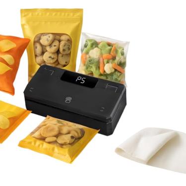 Imagem de Máquina seladora térmica de mini sacos – 5 modos ajustáveis, bateria recarregável USB de 3000 mAh, acessório magnético, selador e cortador compacto 2 em 1 para lanches infantis, viagem e armazenamento